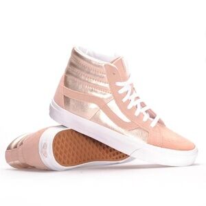 Vans Women's Sneakers in Pink and Gold